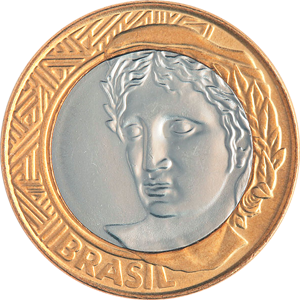Efígie da República na moeda de R$1