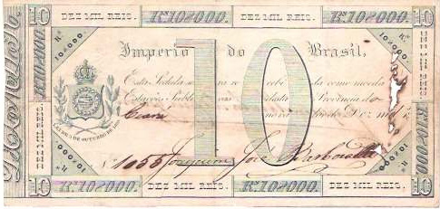 Anverso de 10 mil-réis (1833) - 1833-1833 Troco do Cobre - Ceará