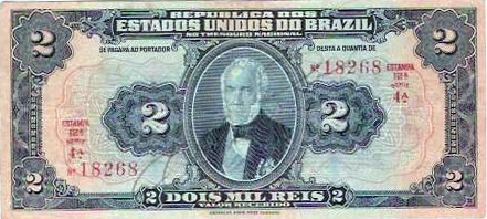 Anverso de 2 mil-réis (1919) - 1889-1942 Estados Unidos do Brasil