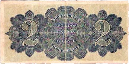 Reverso de 2 mil-réis (1921) - 1889-1942 Estados Unidos do Brasil
