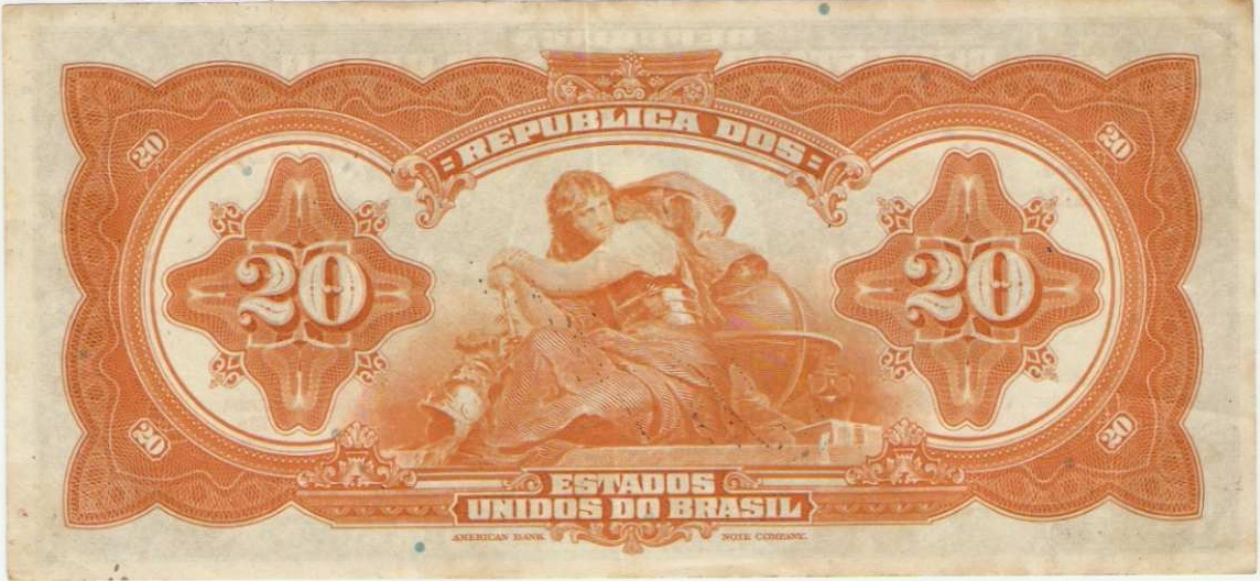 Reverso de 20 mil-réis (1924-1942) - 1924-1942 Tesouro Nacional, American Bank Note²