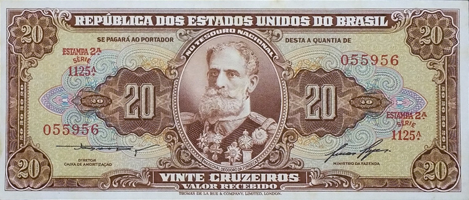 20 cruzeiros (1955-1960) - 1948-1968 Cruzeiros, Thomas de la Rue