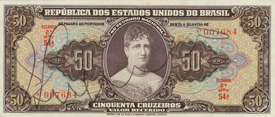 50 cruzeiros (1949) - 1948-1968 Cruzeiros, Thomas de la Rue