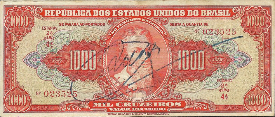 1.000 cruzeiros (1949) - 1948-1968 Cruzeiros, Thomas de la Rue