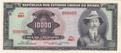 10.000 cruzeiros (1966) - 1943-1968 Cruzeiros, American Bank Note
