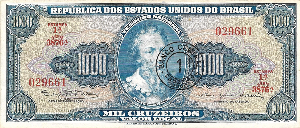 1 cruzeiro novo (1966-1967) - 1967-1967 Cruzeiros Novos, Cruzeiros carimbados