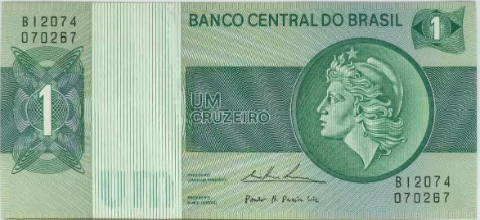 1 cruzeiro (1972-1980) - 1970-1985 Cruzeiros, 2ª. vez - 1ª. família