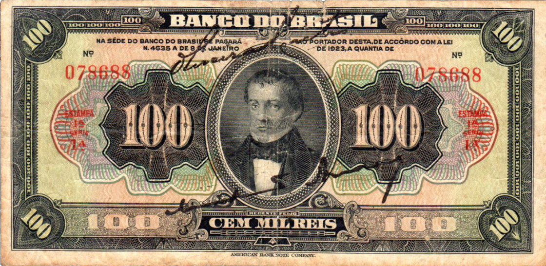 100 mil-réis (1923) - 1923-1930 Banco do Brasil