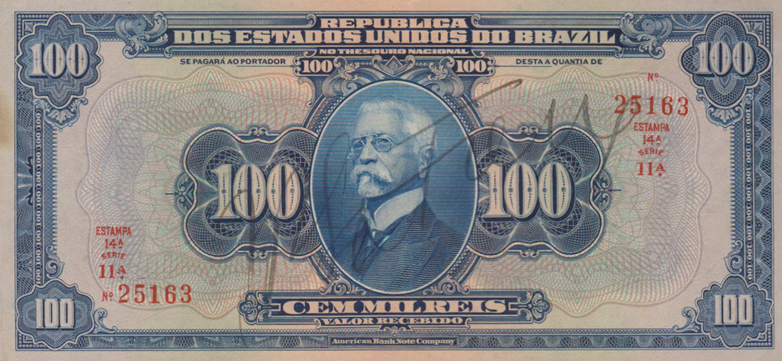 100 mil-réis (1919) - 1889-1942 Estados Unidos do Brasil