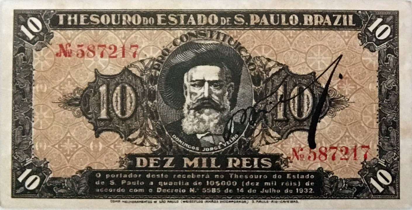 10 mil-réis (1932) - 1932-1932 Revolução Constitucionalista de 1932