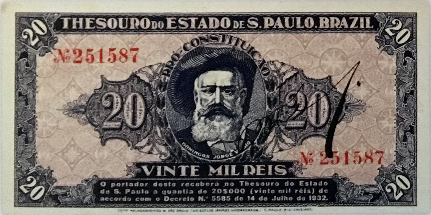 20 mil-réis (1932) - 1932-1932 Revolução Constitucionalista de 1932
