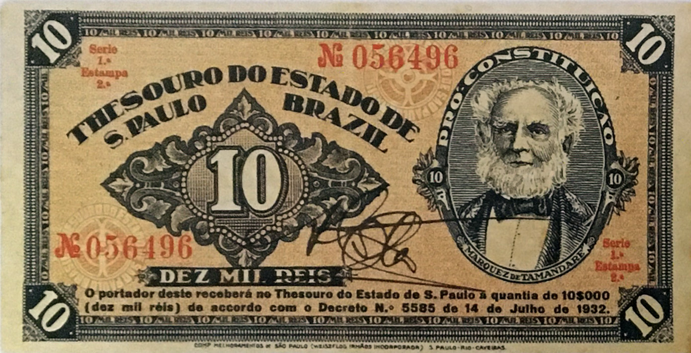 10 mil-réis (1932) - 1932-1932 Revolução Constitucionalista de 1932