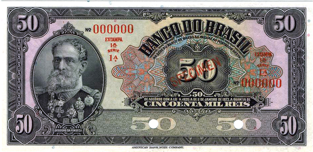 50 mil-réis (1923) - 1923-1930 Banco do Brasil, Espécimes