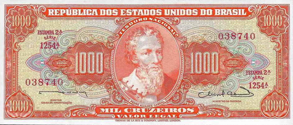 1.000 cruzeiros (1963) - 1948-1968 Cruzeiros, Thomas de la Rue