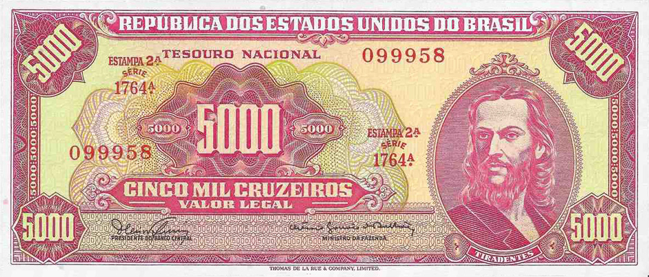 5.000 cruzeiros (1965) - 1948-1968 Cruzeiros, Thomas de la Rue
