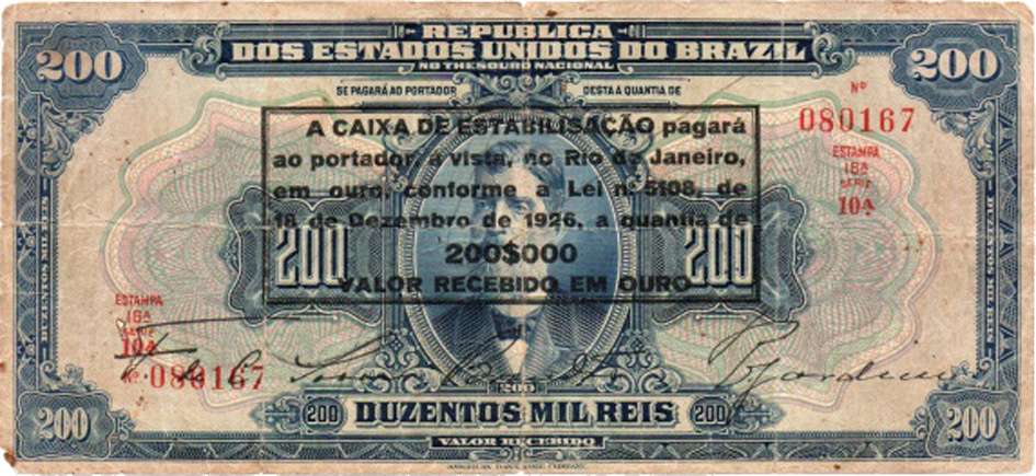 200 mil-réis (1925) - 1925-1927 Caixa de Estabilização, American Bank Note