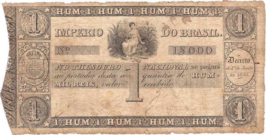 1 mil-réis (1835) - 1835-1836 Tesouro Nacional, Perkins Bacon & Petch¹