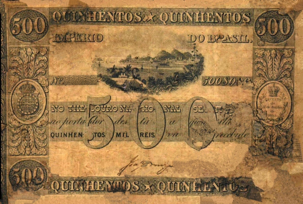 500 mil-réis (1835) - 1835-1836 Tesouro Nacional, Perkins Bacon & Petch¹