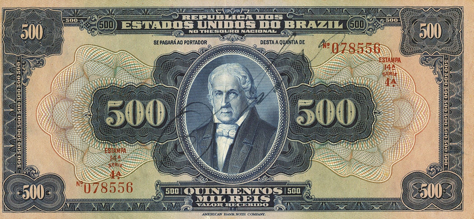 500 mil-réis (1924-1930) - 1924-1942 Tesouro Nacional, American Bank Note²