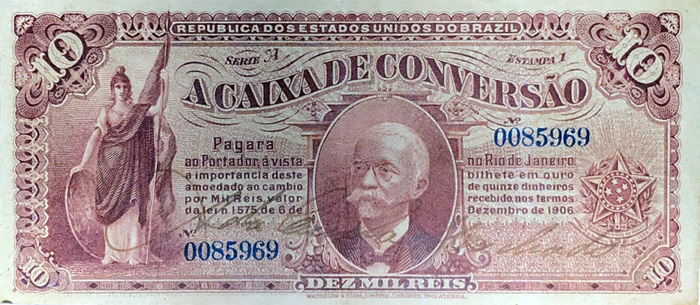 10 mil-réis (1907) - 1907-1931 Caixa de Conversão