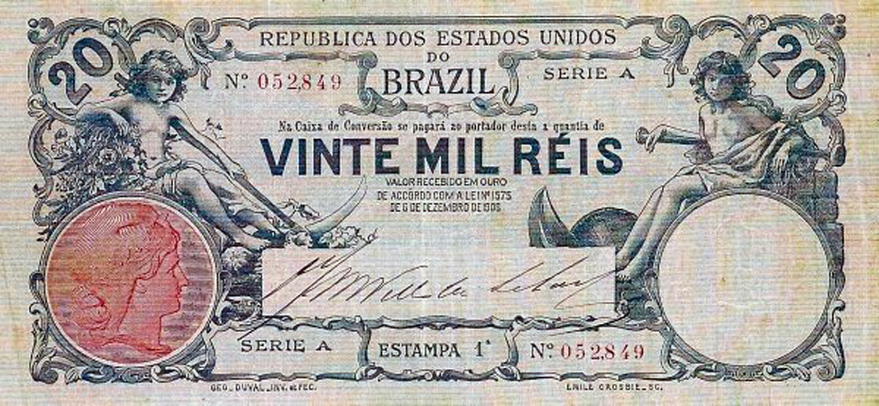 20 mil-réis (1907) - 1907-1931 Caixa de Conversão