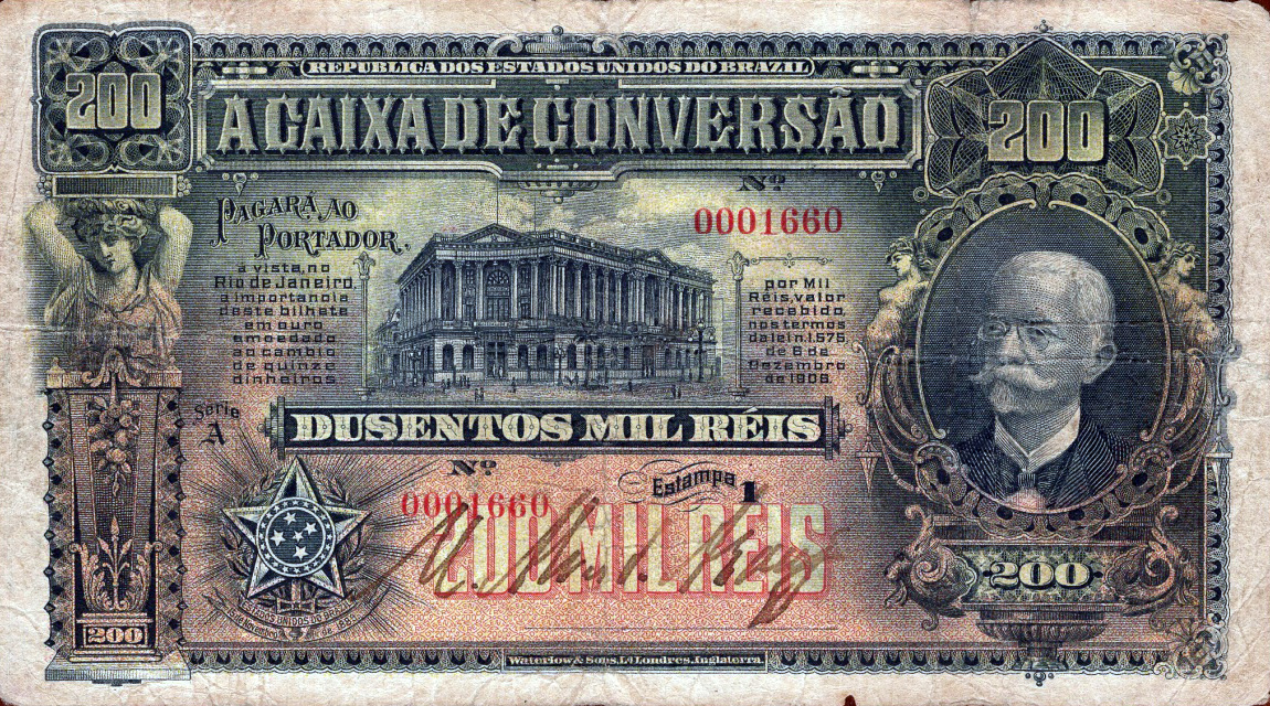 200 mil-réis (1910) - 1907-1931 Caixa de Conversão