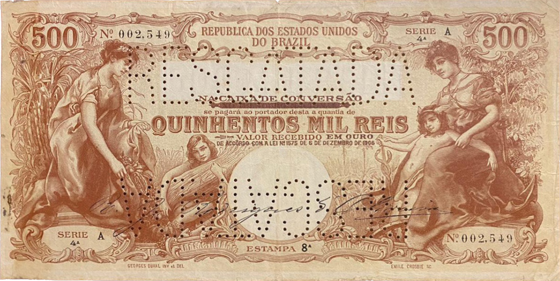 500 mil-réis (1907) - 1907-1931 Caixa de Conversão