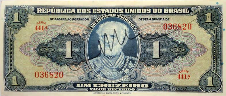 Anverso de 1 cruzeiro (1944) - 1943-1968 Cruzeiros, American Bank Note