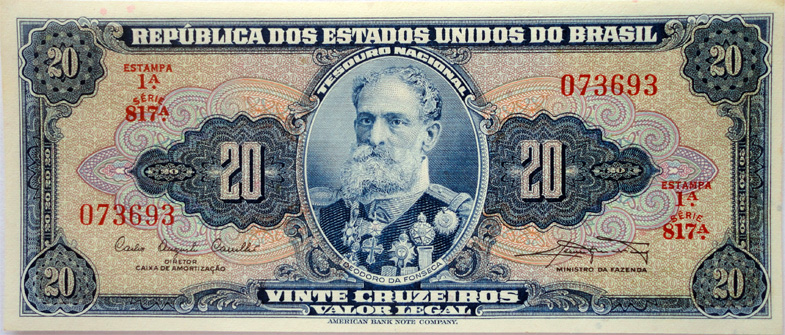Anverso de 20 cruzeiros (1961-1963) - 1943-1968 Cruzeiros, American Bank Note