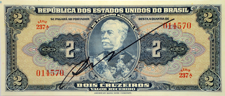 Anverso de 2 cruzeiros (1944) - 1943-1968 Cruzeiros, American Bank Note