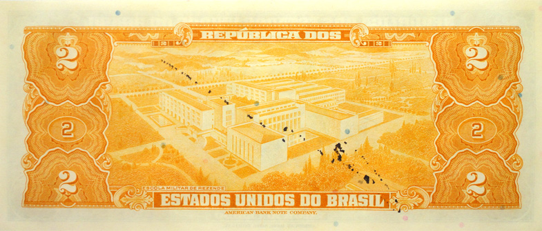 Reverso de 2 cruzeiros (1944) - 1943-1968 Cruzeiros, American Bank Note
