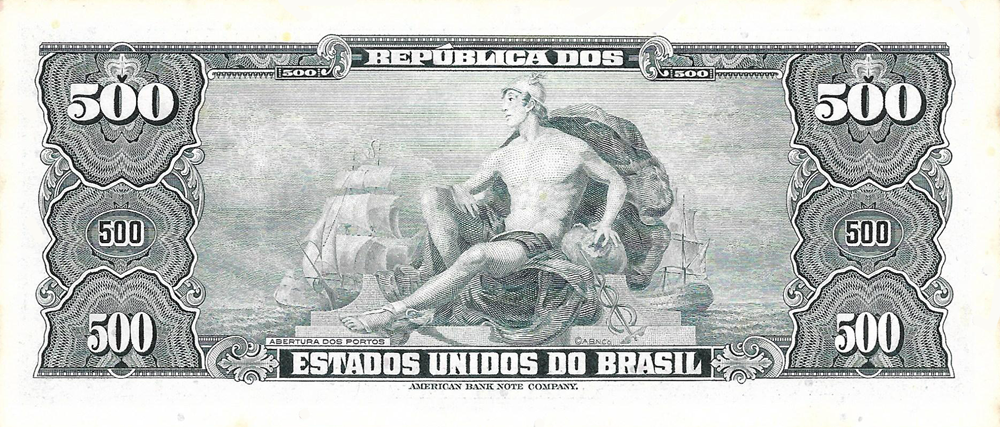Reverso de 50 centavos de cruzeiro novo (1967) - 1967-1967 Cruzeiros Novos, Cruzeiros carimbados