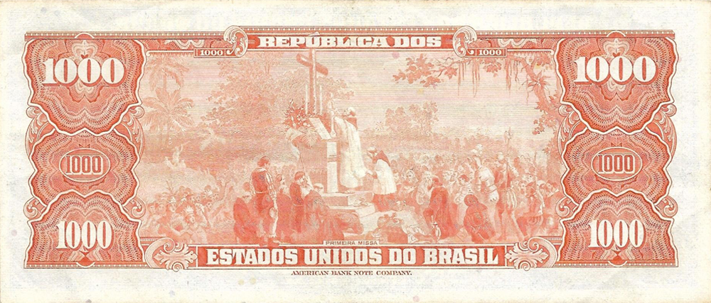 Reverso de 1 cruzeiro novo (1966-1967) - 1967-1967 Cruzeiros Novos, Cruzeiros carimbados