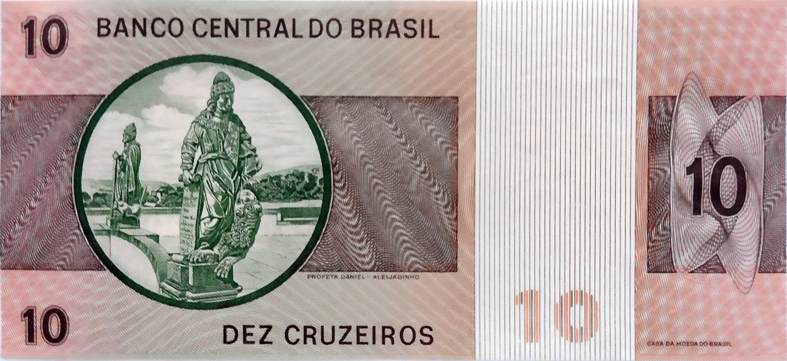 Reverso de 10 cruzeiros (1970-1974) - 1970-1985 Cruzeiros, 2ª. vez - 1ª. família