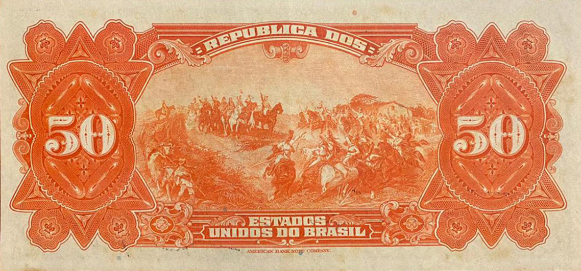 Reverso de 50 mil-réis (1926) - 1925-1927 Caixa de Estabilização, American Bank Note