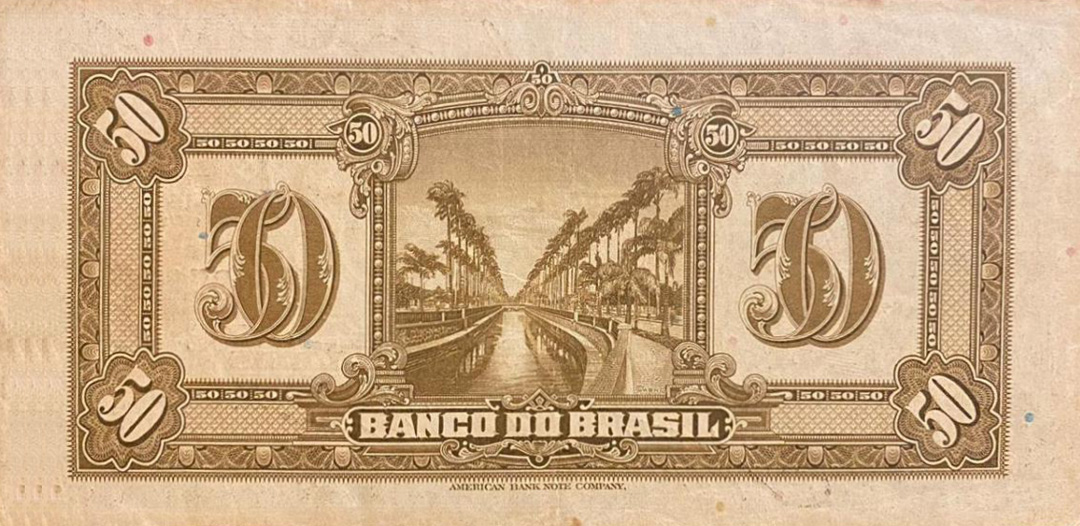 Reverso de 50 mil-réis (1923) - 1923-1930 Banco do Brasil