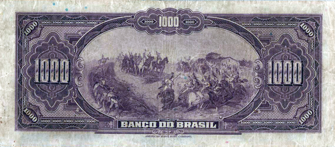 Reverso de 1 conto de réis (1923) - 1923-1930 Banco do Brasil