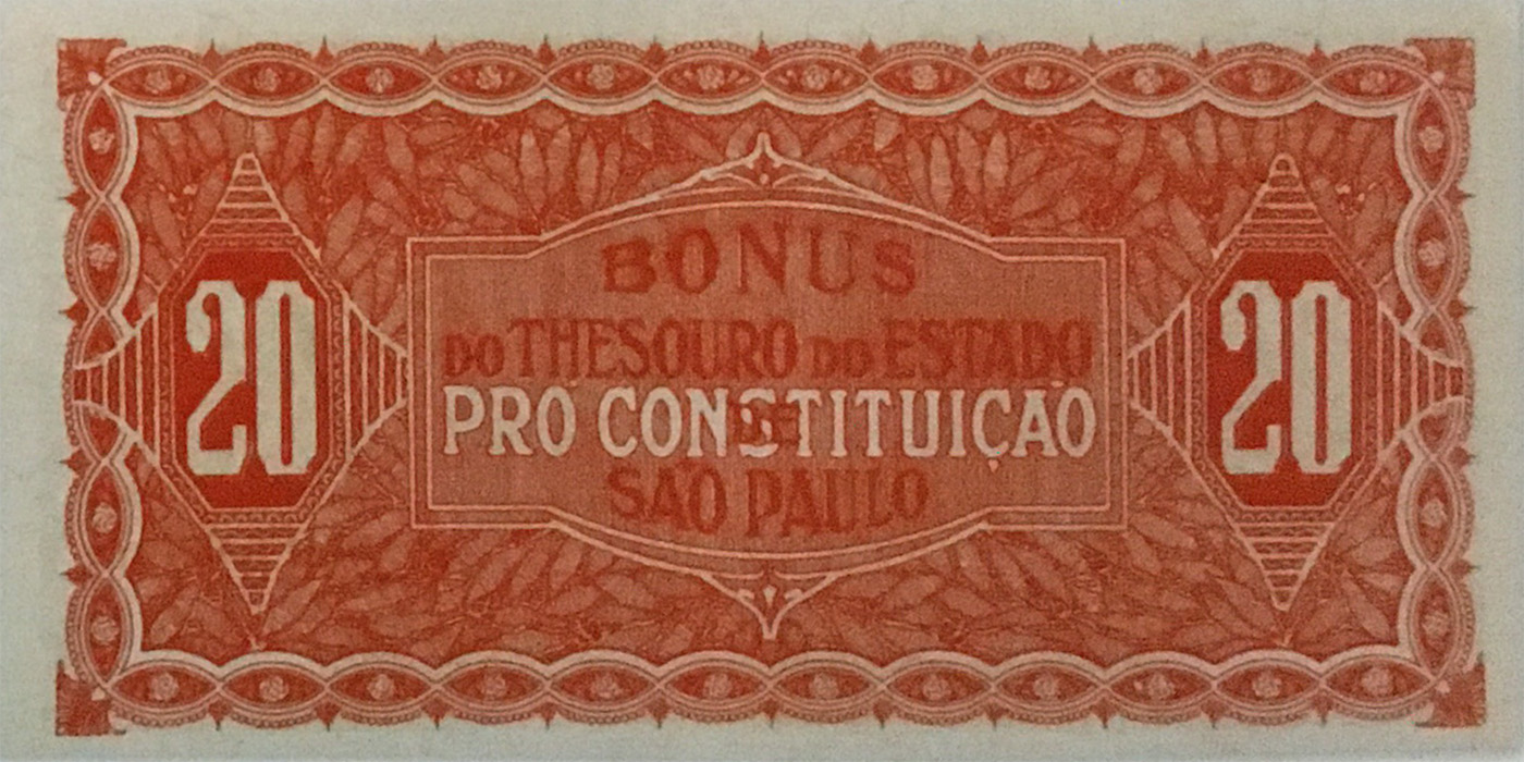 Reverso de 20 mil-réis (1932) - 1932-1932 Revolução Constitucionalista de 1932