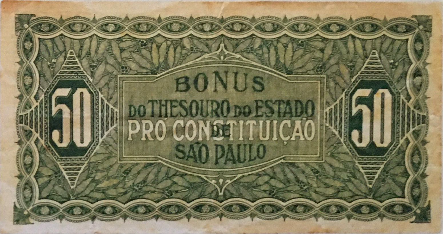 Reverso de 50 mil-réis (1932) - 1932-1932 Revolução Constitucionalista de 1932