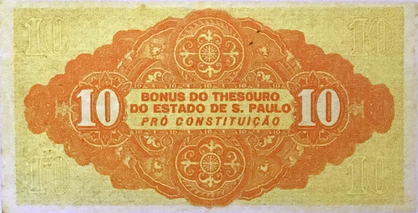 Reverso de 10 mil-réis (1932) - 1932-1932 Revolução Constitucionalista de 1932