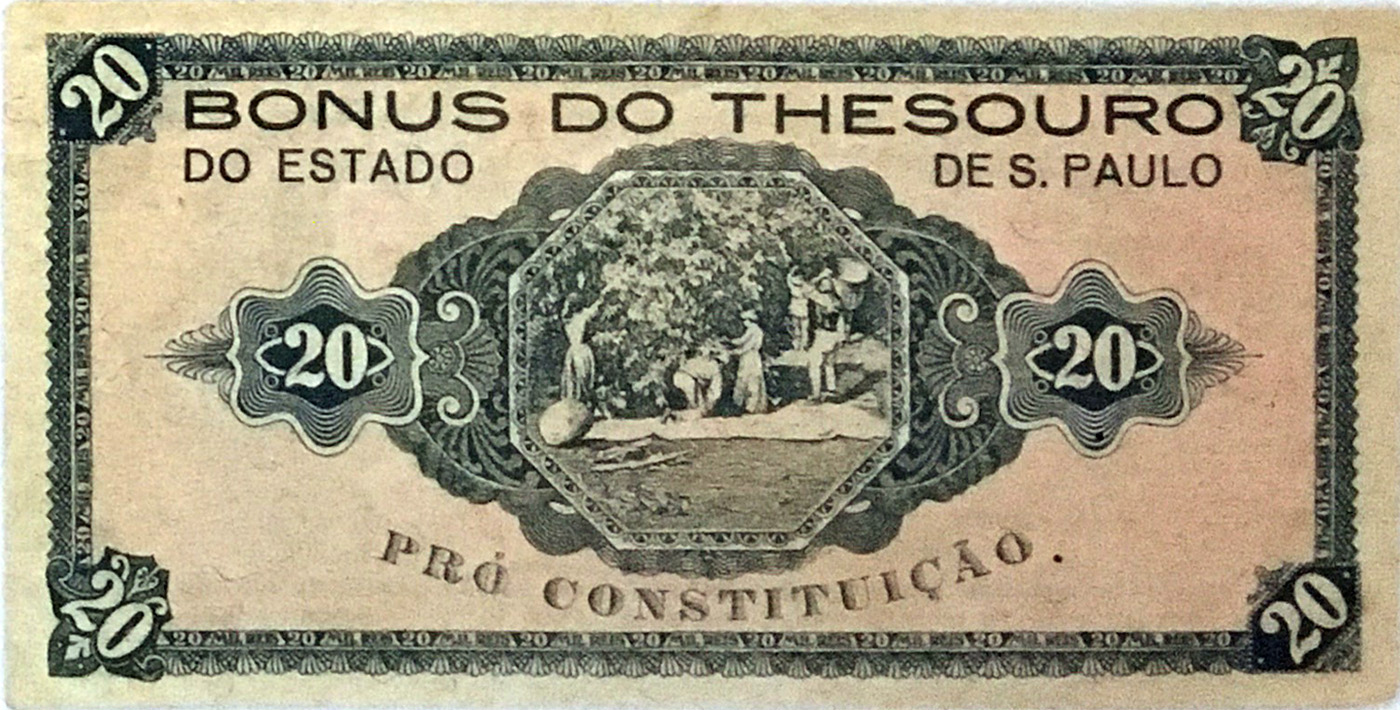 Reverso de 20 mil-réis (1932) - 1932-1932 Revolução Constitucionalista de 1932
