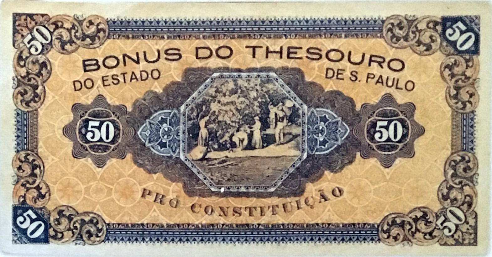 Reverso de 50 mil-réis (1932) - 1932-1932 Revolução Constitucionalista de 1932
