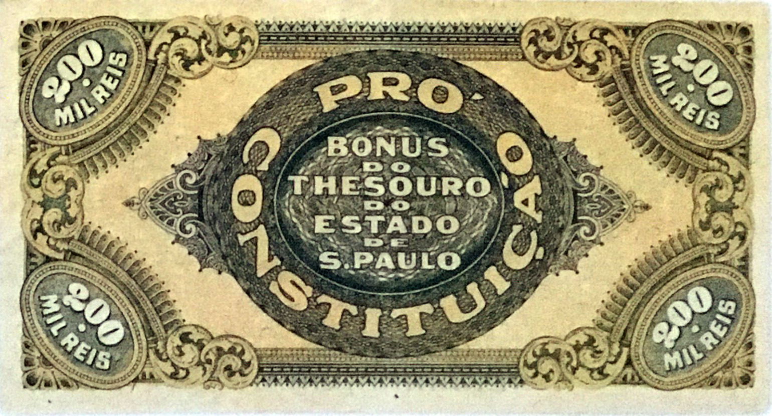 Reverso de 200 mil-réis (1932) - 1932-1932 Revolução Constitucionalista de 1932