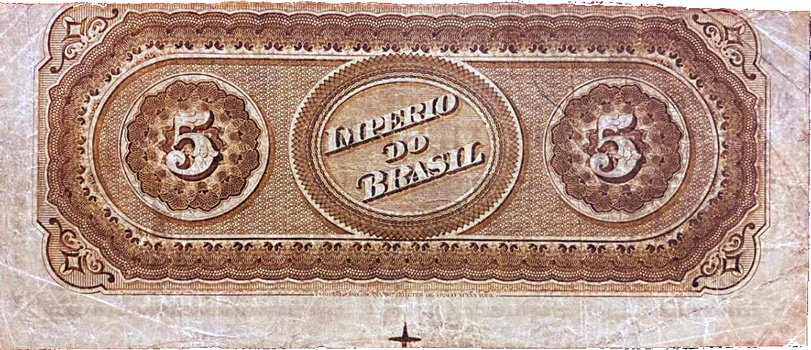 Reverso de 5 mil-réis (1869-1874) - 1869-1889 Tesouro Nacional, American Bank Note¹
