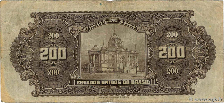 Reverso de 200 mil-réis (1925-1942) - 1924-1942 Tesouro Nacional, American Bank Note²