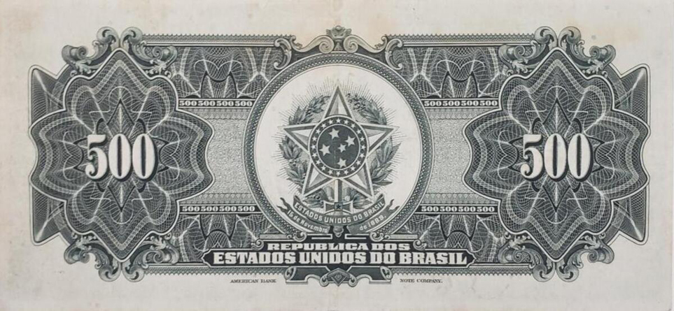 Reverso de 500 mil-réis (1931-1942) - 1924-1942 Tesouro Nacional, American Bank Note²