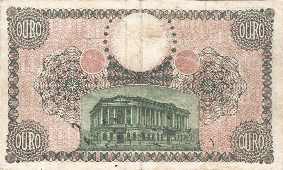 Reverso de 500 mil-réis (1909) - 1907-1931 Caixa de Conversão