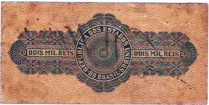 Reverso de 2 mil-réis (1920) - 1889-1942 Estados Unidos do Brasil