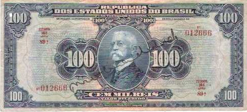 Anverso de 100 mil-réis (1925-1942) - 1924-1942 Tesouro Nacional, American Bank Note²