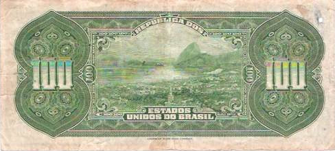 Reverso de 100 mil-réis (1925-1942) - 1924-1942 Tesouro Nacional, American Bank Note²